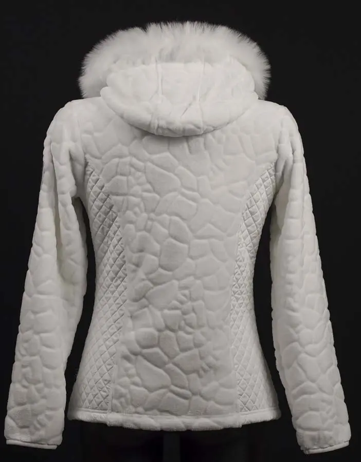 Veste polaire femme capuche blanc vienne 2 vienne capuche blanc angele-sportswear