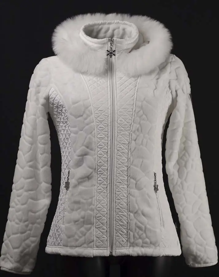 Veste polaire femme capuche blanc vienne 3 vienne capuche blanc angele-sportswear