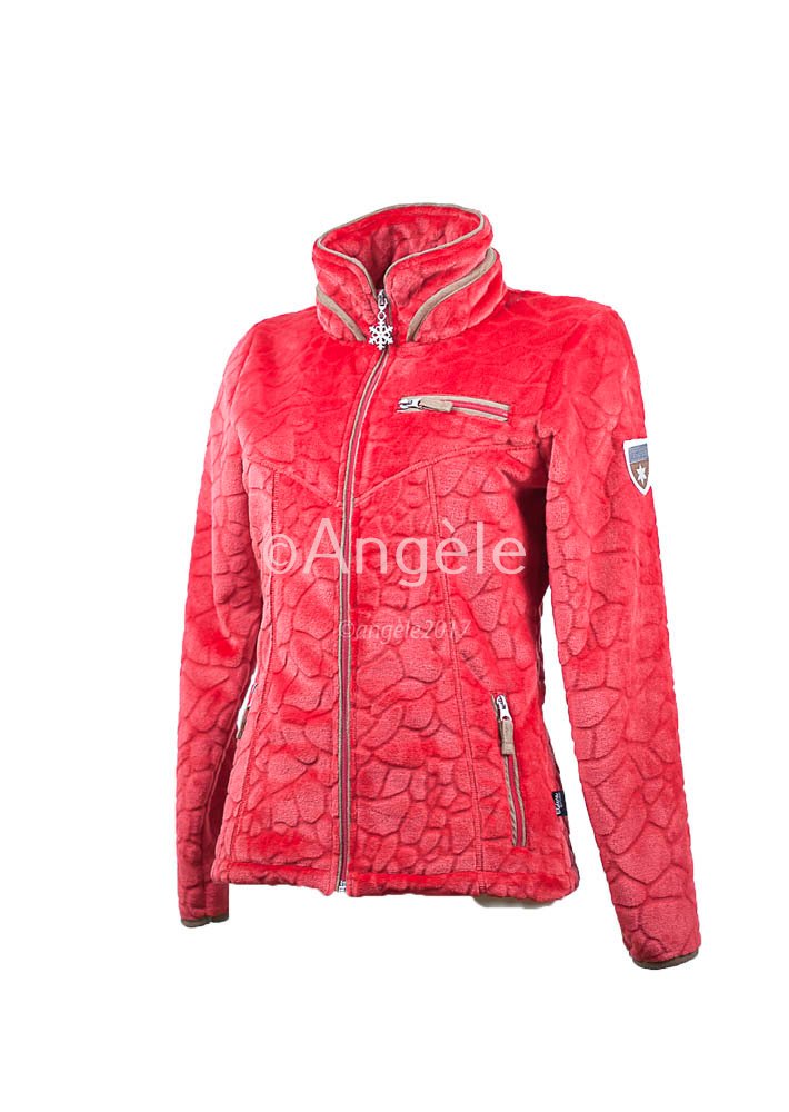 Veste polaire femme rouge Innsbruck 2 Veste polaire femme rouge Innsbruck – Image 2