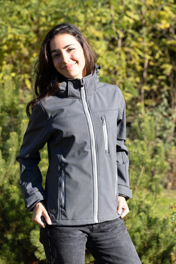 KENYA Softshell Noir chiné zip grey