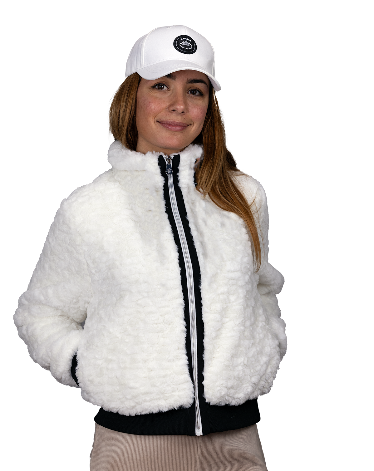 veste femme fausse fourrure Claudia 1 veste fausse fourrure claudia f2 angele sportswear