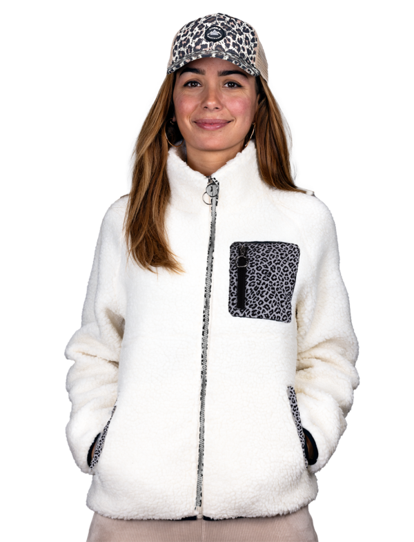 veste sherpa denise ecru angele sportswear