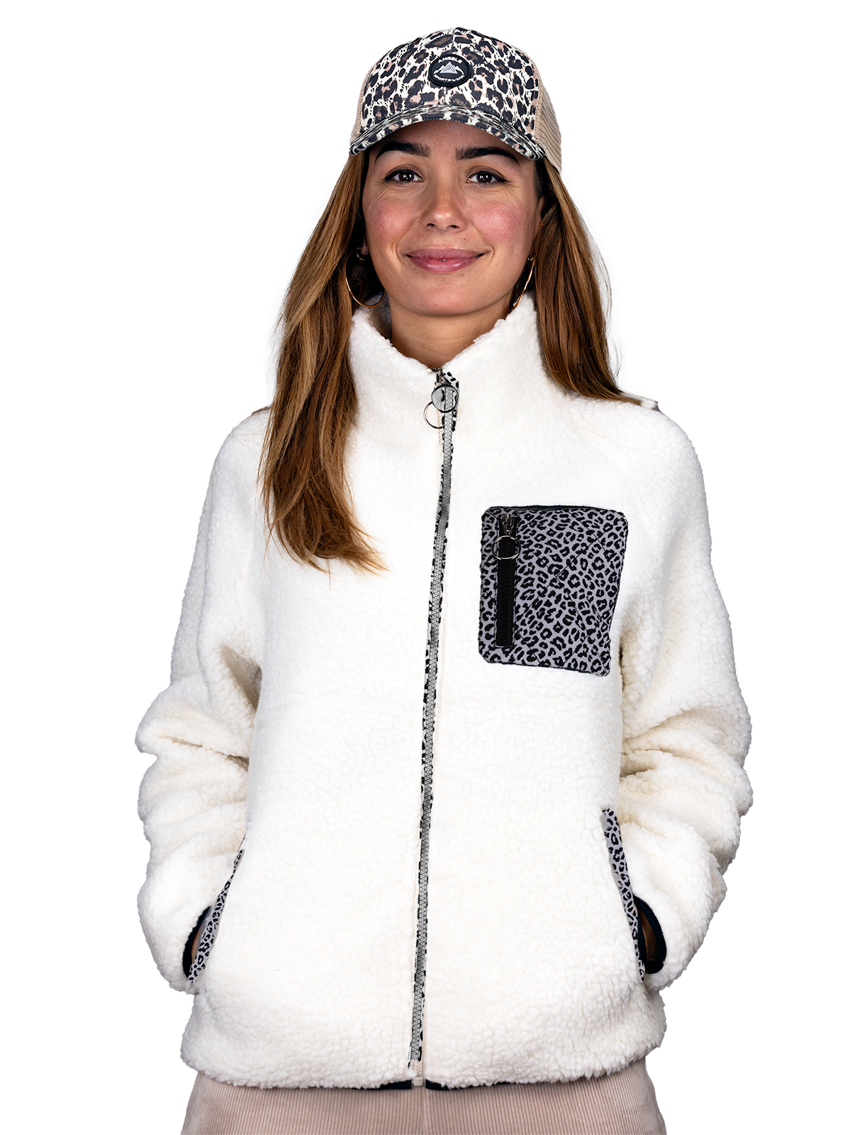 veste polaire femme sherpa Denise 1 veste sherpa denise ecru angele sportswear