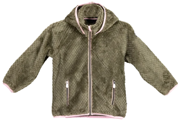 veste fille capuche kaki Corinne