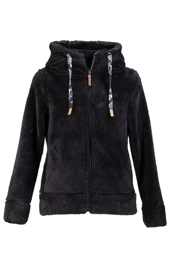 veste polaire capuche femme ANGELA Noir